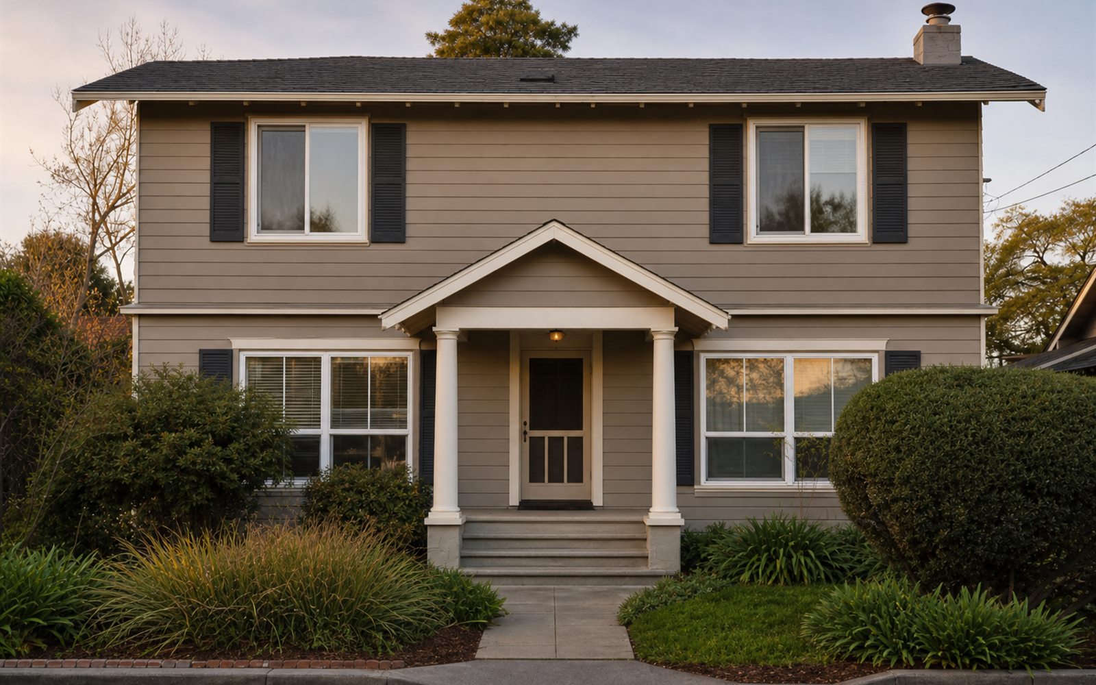 Exterior home makeover after photo