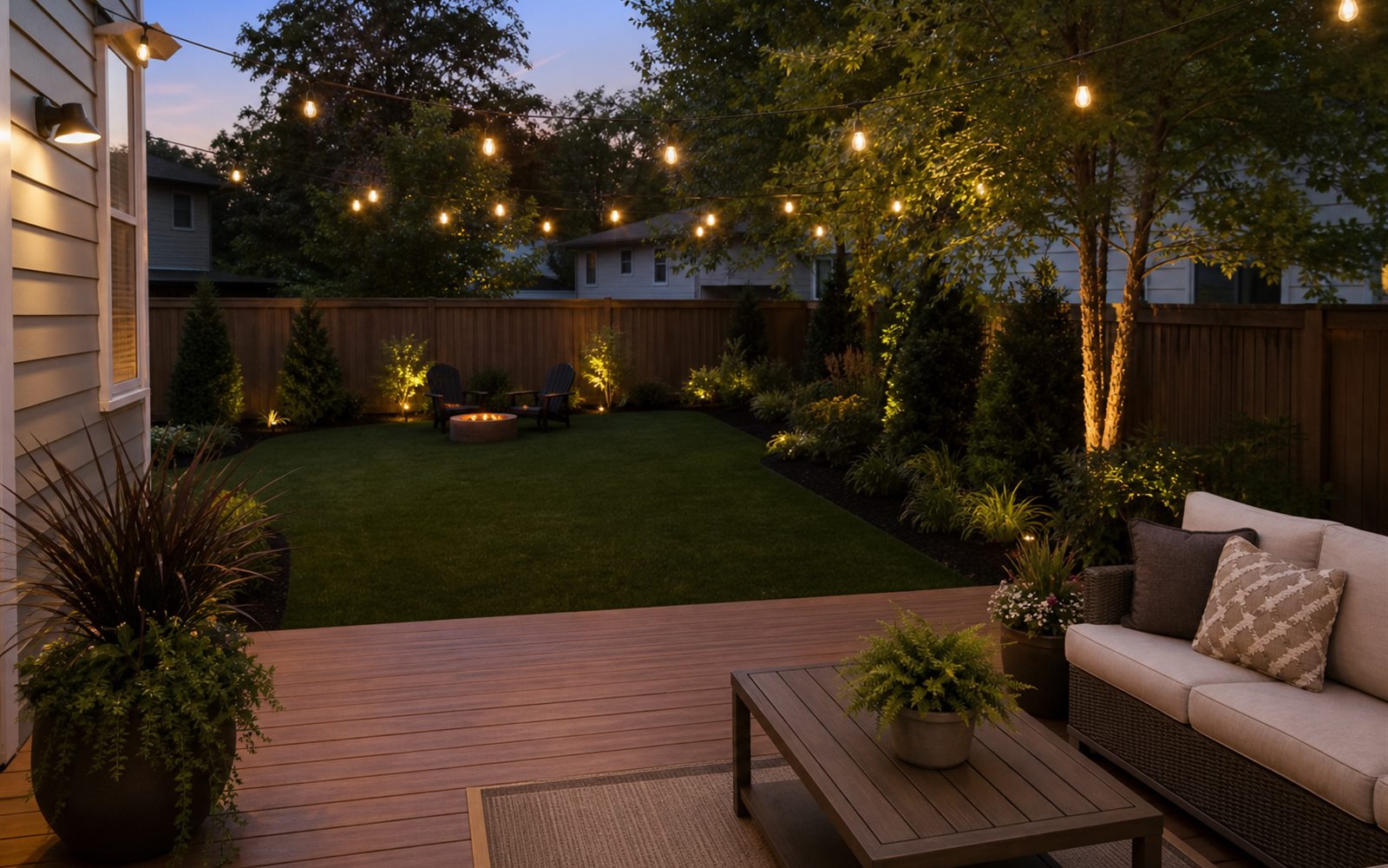 Outdoor transformation after photo
